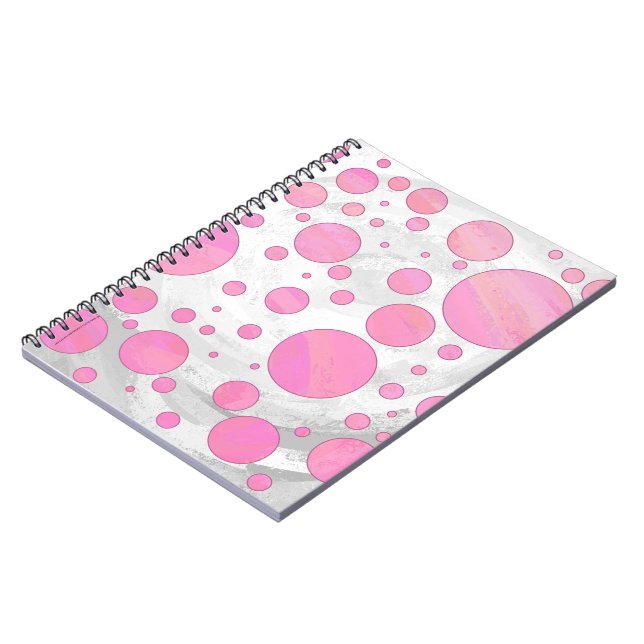Carnet Coton Bonbon Pink Polka Dot (Côté gauche)