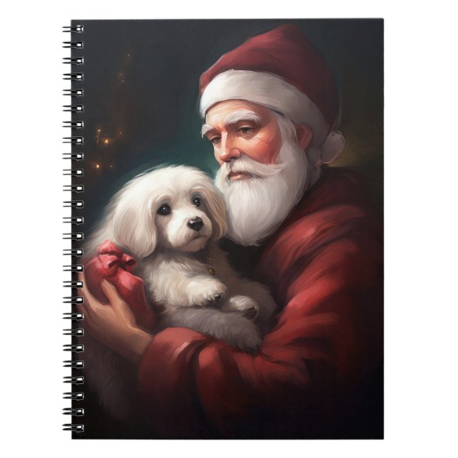 Carnet Coton De Tulear Avec Noël Du Père Noël (Devant)