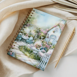 Carnet Cottage Cosy Fleurs Bleues Patio Bleu