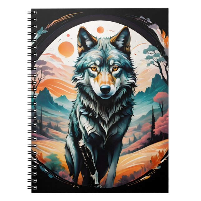 Carnet "Cotton Candy Wolf" Art Spiral Notebook (Devant)