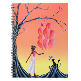 Carnet Coucher de soleil Ballerina et Chat