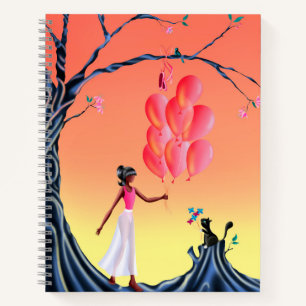 Carnet Coucher de soleil de Ballerina et Chat