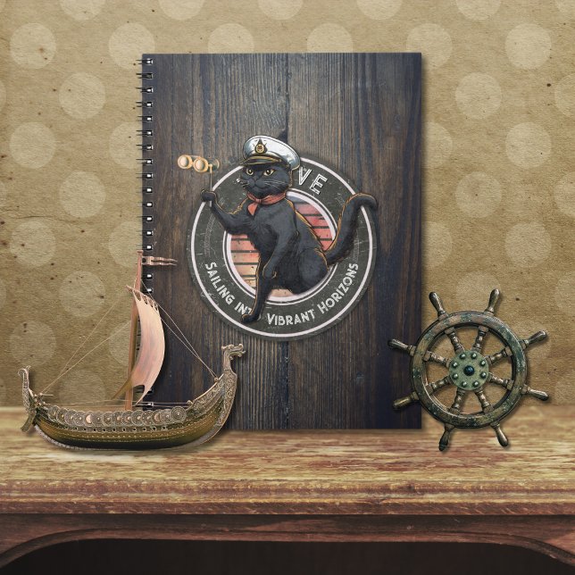 Carnet Coucher de soleil de chat noir : un voyage pour le (Black Cat Sunset: A Voyage to THRIVE Notebook)