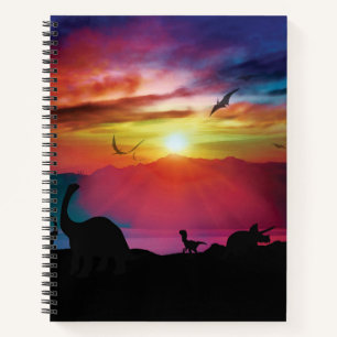 Carnet Coucher de soleil de Dinosaur