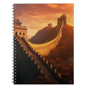 Carnet Coucher de soleil sur la Grande Muraille de Chine 