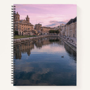 Carnet Coucher de soleil sur un petit canal à Cospicua, M