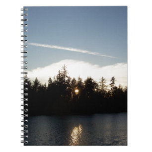 Carnet Coucher du soleil bleu frais