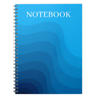Carnet Couches d'onde bleu fluide