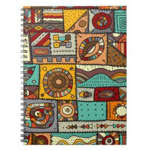 Carnet Coudre des morceaux de tissu dans un style patchwo