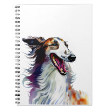 Couleur Cute Borzoi Art | Vibrant Art Greyhound