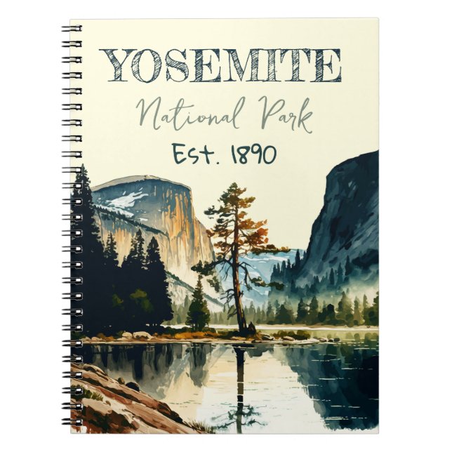 Carnet Couleur d'eau du parc national Yosemite Coucher de (Devant)