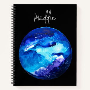 Carnet Couleur d'eau nébuleuse de la galaxie de la planèt
