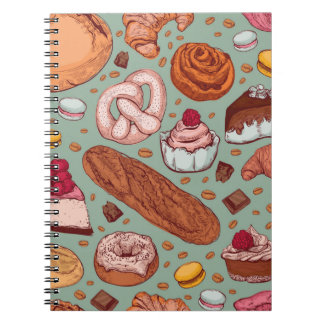 Carnet Couleur dessinée à la main style boulangerie patte