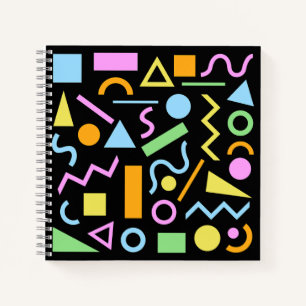 Carnet Couleur du Motif de forme de style des années 80 s