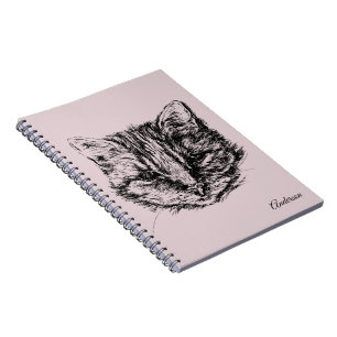 Carnet Couleur faite sur commande de dessin de chat tigré
