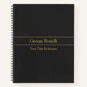 Carnet Couleur Or Gris Classique Personnalisé Chic