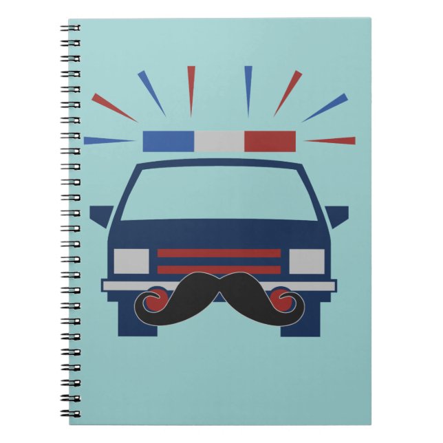Carnet couleur personnalisé de la police de Mousta (Devant)