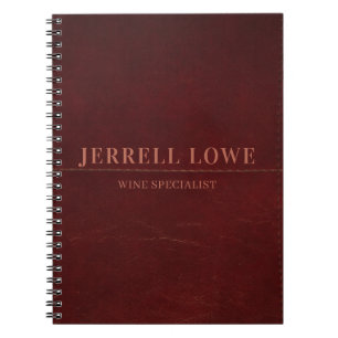 Carnet Couleur Vin de Bourgogne Cuir Professionnel de Lux