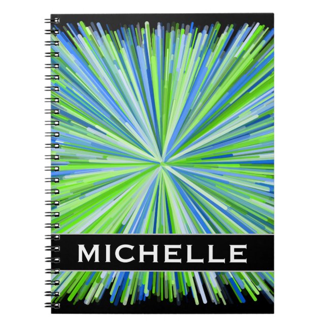 Carnet Couleurs de la ligne verte/bleue Motif d'éclatemen (Devant)