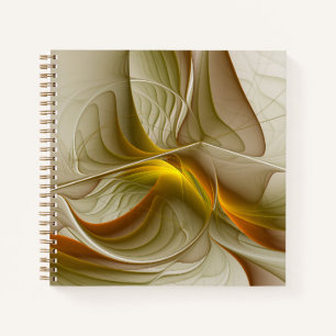 Carnet Couleurs de métaux précieux, art fractal abstrait