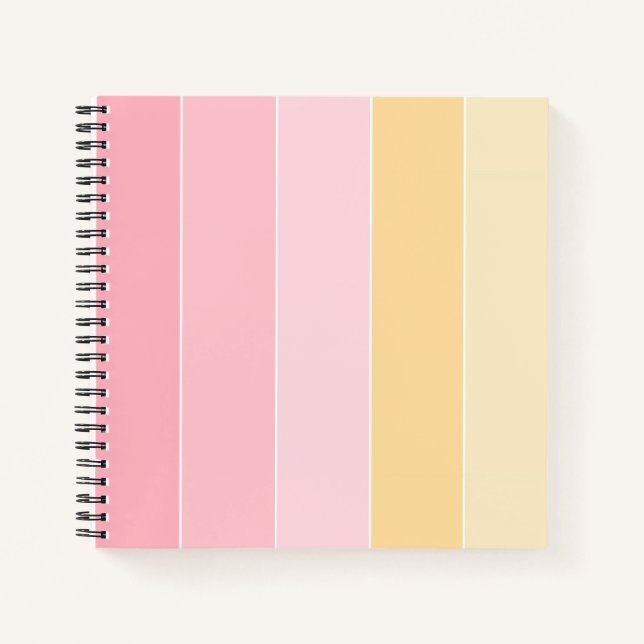 Carnet Couleurs Pastel Moderne Modèle Tendance Rose Vanil (Devant)