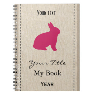 Carnet Coup de lapin rose personnalisé