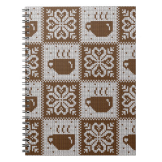 Carnet Coupes d'hiver confites : motif de boisson chaude.