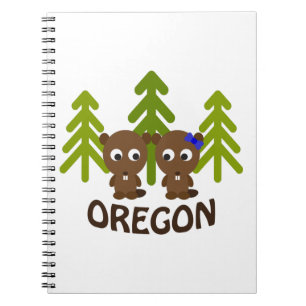 Carnet Couple castor mignon Oregon