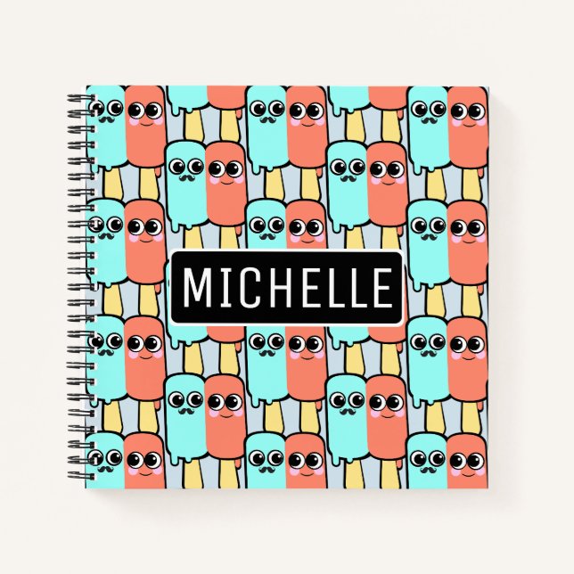 Carnet Couple de crème glacée personnalisée (Devant)