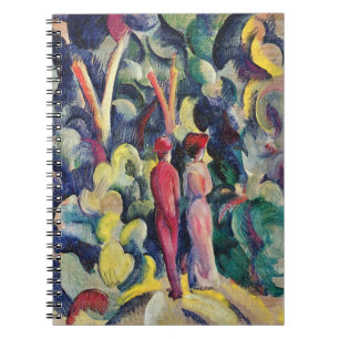 Carnet Couple sur le chemin forestier par August Macke