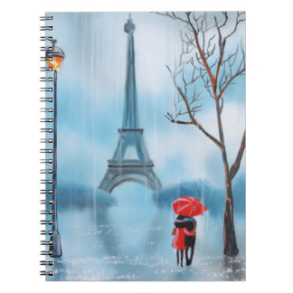 Carnet Couples à la peinture de Paris de Tour Eiffel