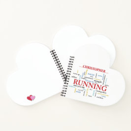 Carnet Coureur avec mots Personnalisé