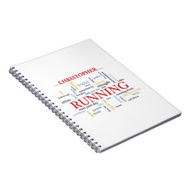 Carnet Coureur avec mots Personnalisé