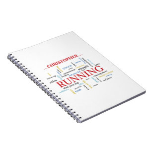 Carnet Coureur avec mots Personnalisé