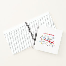 Carnet Coureur avec mots Personnalisé