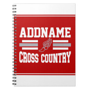 Carnet Coureur de cross-country personnalisé AJOUTER NOM
