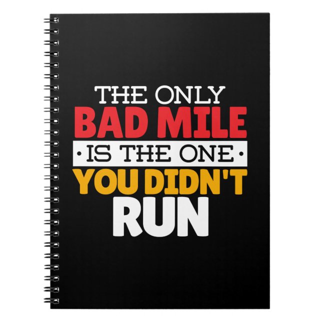 Carnet Coureur - Drôle Mille Mille À Courir Citation (Devant)