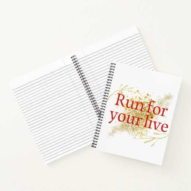 Carnet "Courez pour votre vie - Citation motivationnelle  (Intérieur)