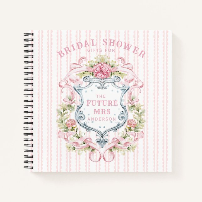 Carnet Couronne de mariage florale élégante (Devant)