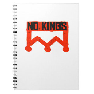 Carnet Couronne graphique grunge de protestation sans roi
