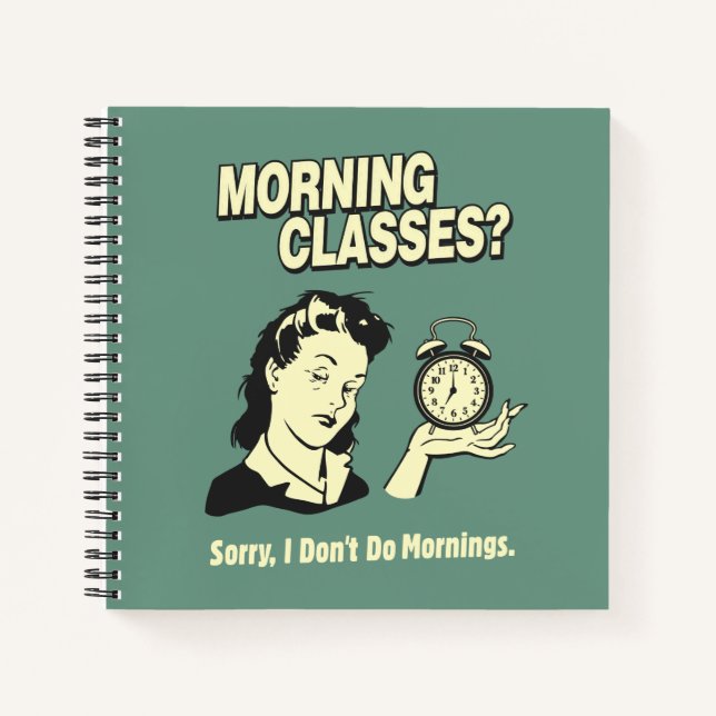 Carnet Cours du matin : Je ne fais pas le matin (Devant)