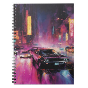 Carnet Course de rue nocturne dans la ville animée