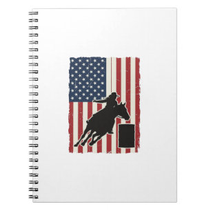 Carnet Course de tonneaux Drapeau américain Conception ve