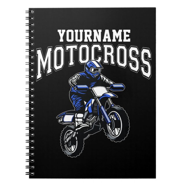 Carnet Course Motocross Dirt Bike Rider personnalisée  (Devant)