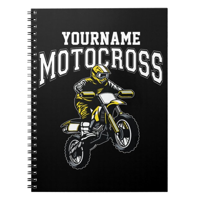 Carnet Course Motocross Dirt Bike Rider personnalisée (Devant)
