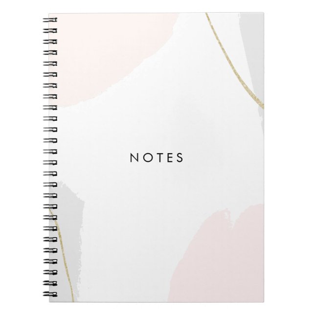 Carnet Courses de rose, noires et grises en pastel (Devant)
