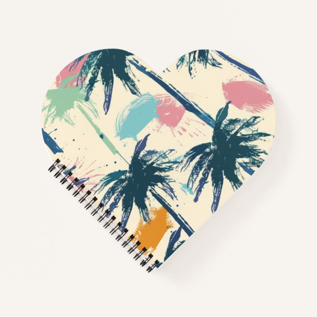 Carnet Coussin En Forme De Coeur De Palme (Devant)