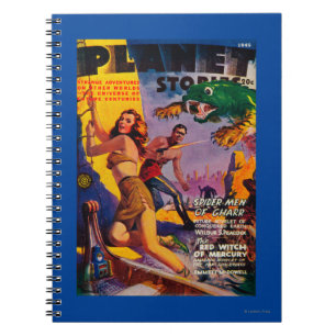 Carnet Couverture de magazine d'histoires de planète 5