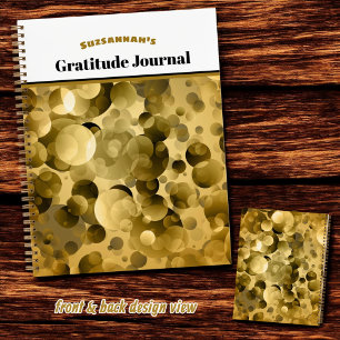 Carnet Couverture de reconnaissance Gold et Black Bokeh