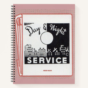 Carnet couverture de vieux matchs Service de jour et de n